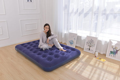 SKY-TOUCH Lightweight Inflatable Air Mattress, Portable Camping Air Bed Comfort Dual-Surface Airbed, Portable Air Bed for Camping, Home & Travel, Flocked Airbed