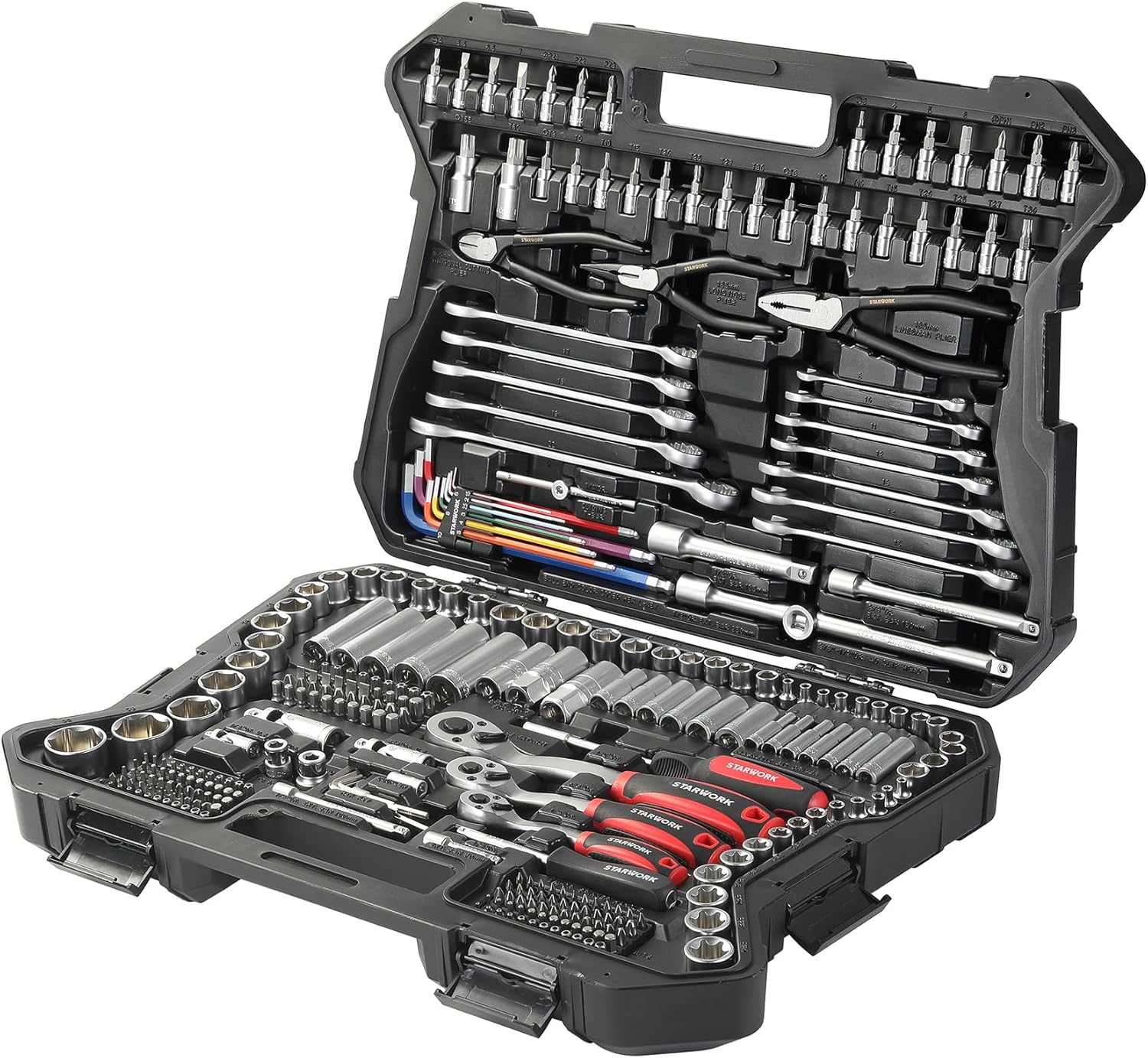 STARWORK True Mechanic™ 314-Piece Mechanics Tool Set and Socket Set, Professional Metric Set