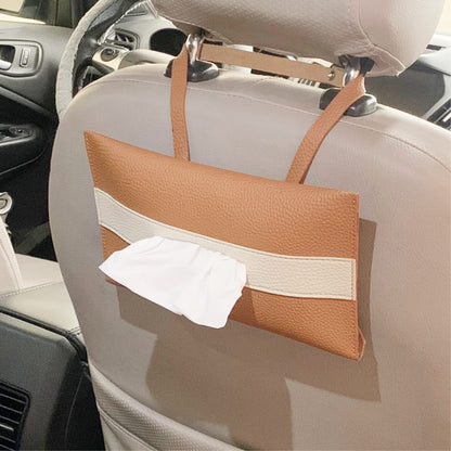 LEART Car Tissue Holder Leather – Visor Tissue Box Holder for Car | Tissue Box for Car | Car Accessories Interior | Car Tissue Box | Visor Tissue Box Holder (Camel Visor)