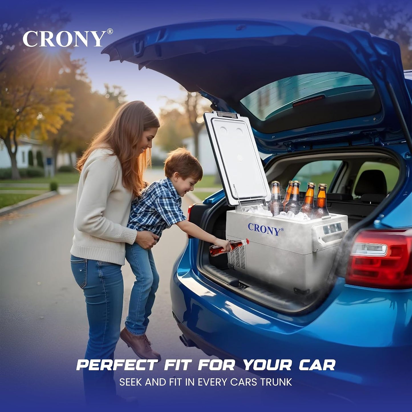 CRONY Car Refrigerator 35L Mini Fridge Freezer Portable Car Fridge for RV Camper Truck Jeep SUV Van Boat Camping Tailgating Road Trip Outdoor Travel -20°C to 20°C CF35