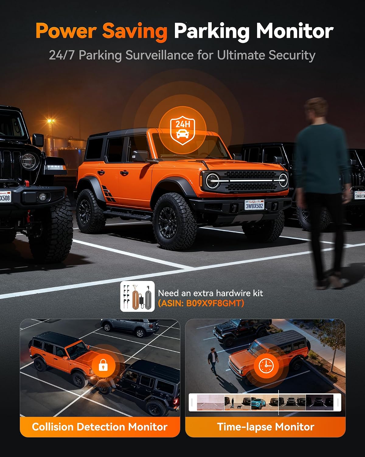 WOLFBOX X5 New 3 Channel 4K HDR Dash Cam, STARVIS 2 IMX678,4K+2.5K+1080P Front and Rear Inside Car Camera with 128GB Card, Voice Control, 5.8GHz WiFi GPS, Touch Screen, Digital Signal, Support 512GB