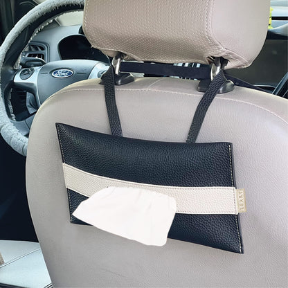LEART Car Tissue Holder Leather – Visor Tissue Box Holder for Car | Tissue Box for Car | Car Accessories Interior | Car Tissue Box | Visor Tissue Box Holder (Camel Visor)