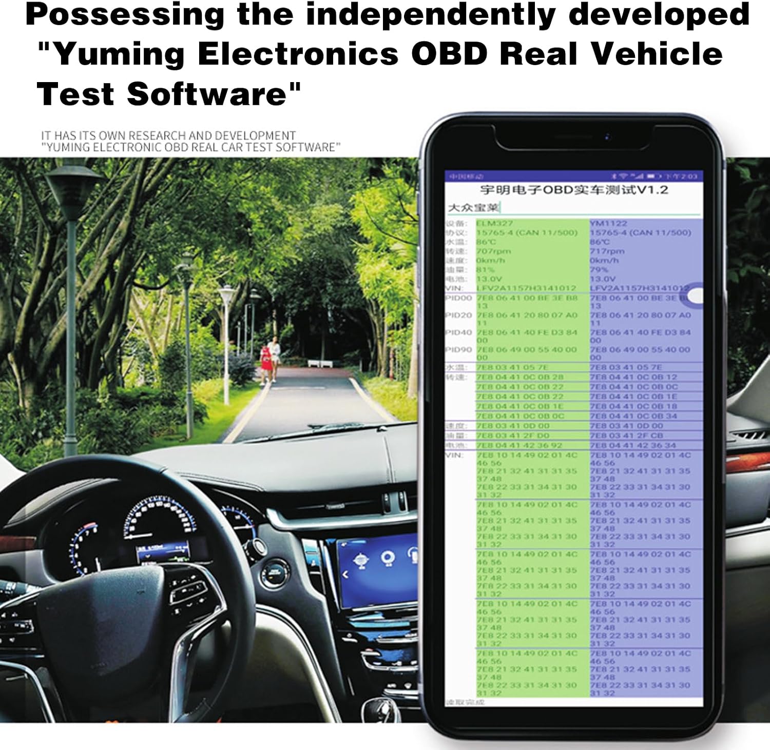 Bluetooth OBD2 Scanner for Cars - Wireless OBDII Diagnostic Tool with Real-Time Data & Fault Code Reader Compatible iOS/Android, Torque Pro, OBD Fusion, inCarDoc Apps - Quick Scan
