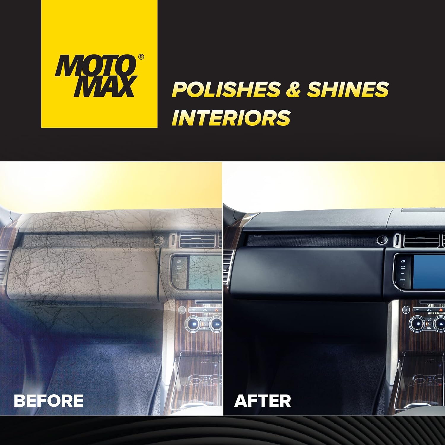 Motomax Dashboard Polish 100 ml with cleaners & silicone | Restore, shine dull dashboards| Protect from UV rays, cracking, fading & sun heat | Safe on tyre, rubber, plastic, vinyl parts of car & bikes