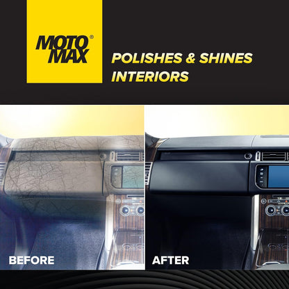 Motomax Dashboard Polish 100 ml with cleaners & silicone | Restore, shine dull dashboards| Protect from UV rays, cracking, fading & sun heat | Safe on tyre, rubber, plastic, vinyl parts of car & bikes