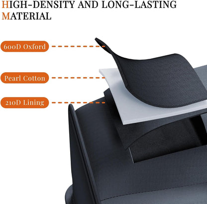 Car Front Seat Organizer with Multi-Layer Hanging Storage & Divider, Oxford Fabric Car Storage Organizer for Front Seat Back & Trunk, Large Capacity, Waterproof, Durable