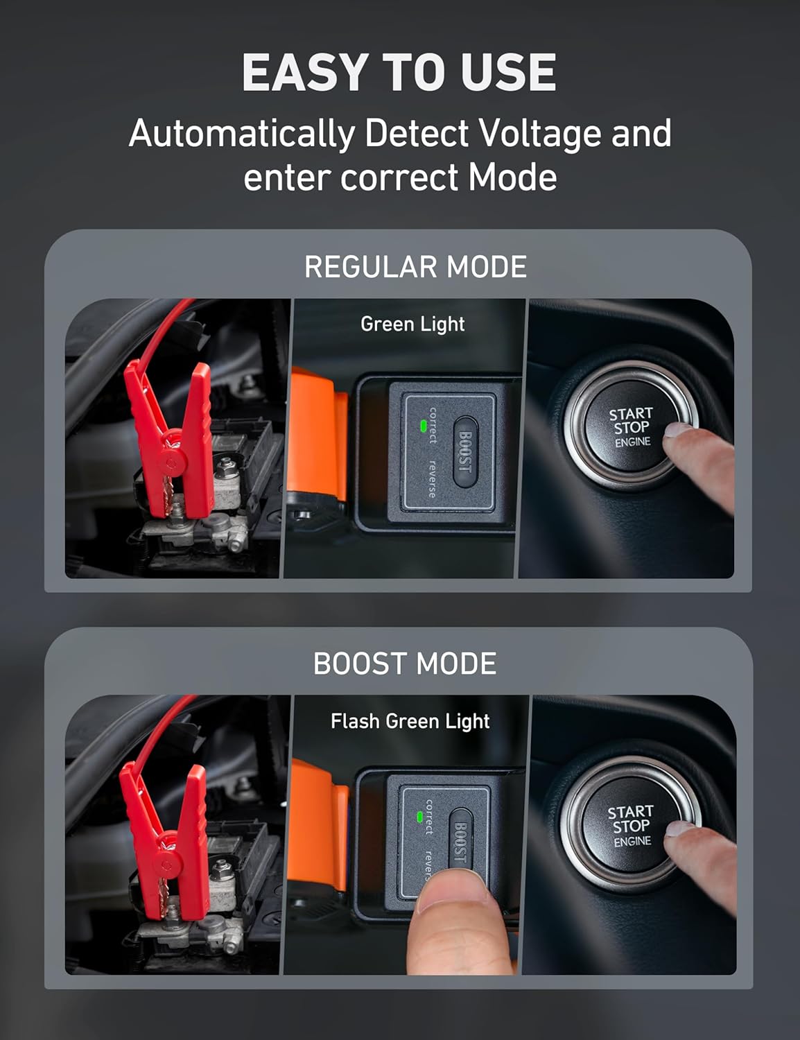 AstroAI S8 Car Battery Booster Jump Starter Power Pack,12V Portable Car Jump Starter Power Bank for Up to 6.0L Petrol & 3.0L Diesel Engines, With Smart Jumper and LED Torch