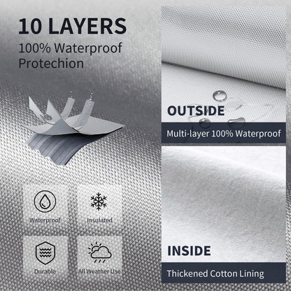 Full Car Cover, All Weather, Heavy Duty Car Covers for Rain Sun UV Protection With Door Zipper, Fits For BMW, Benz ，Lexus，Toyota，Sedans Other Car，Fits Sedan Length 4.5-5.3m (L)