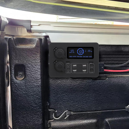 صندوق طاقة صغير للقارب 12 فولت من لوكيوت، شاشة LCD 100 واط بمنفذ USB C QC3.0 مع 4 منافذ لقارب ار في والسيارة وسيارات الدفع الرباعي والتخييم والصيد
