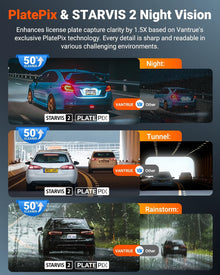 Vantrue N4S 3 Channel WiFi Dash Cam, STARVIS 2, PlatePix™, 2.7K+1440P+1440 Front Inside Rear Dashcam, HDR, IR Night Vision, Voice Control, GPS, G-sensor, 24/7 Buffered Parking Mode, Support 1TB Max