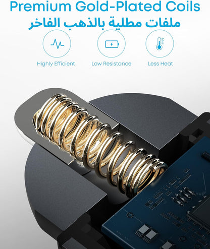 شاحن سيارة من انكر، شاحن سيارة معدني ميني 24 واط/4.8 امبير مع منفذ USB مزدوج، محول سيارة باور درايف 2 مع مصباح ليد أزرق، لهاتف ايفون 16/15/14/13/12، سامسونج، هواوي، شاومي، ريدماي، فيفيو، اوبو والمزيد