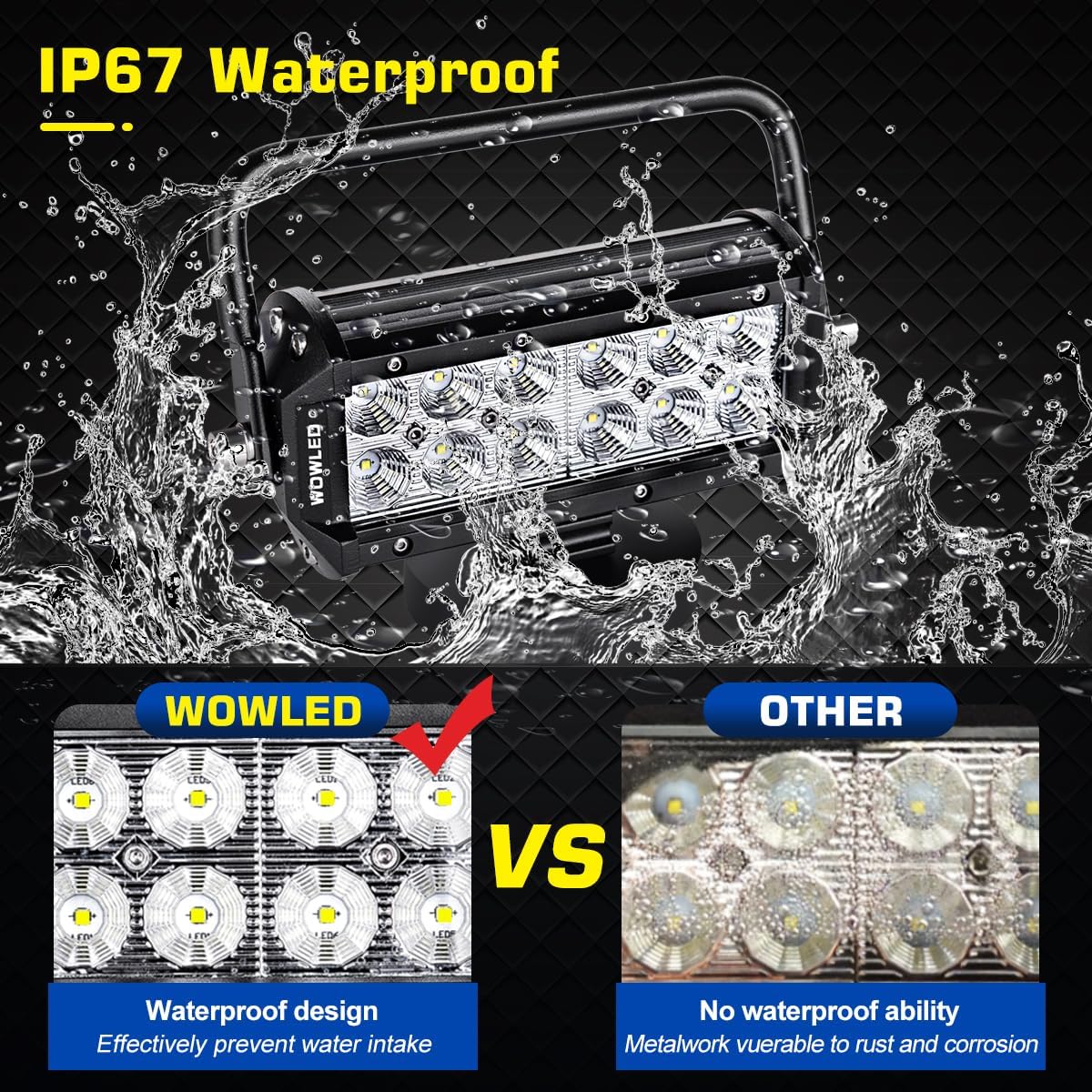 Portable 36W Floodlight Magnetic Base Led Light Bar Offroad Driving Work Lamp Flood Beam For Truck Car Boat 4X4 Camp 12V 24V Fog