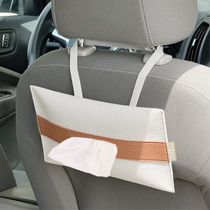 LEART Car Tissue Holder Leather – Visor Tissue Box Holder for Car | Tissue Box for Car | Car Accessories Interior | Car Tissue Box | Visor Tissue Box Holder (Camel Visor)