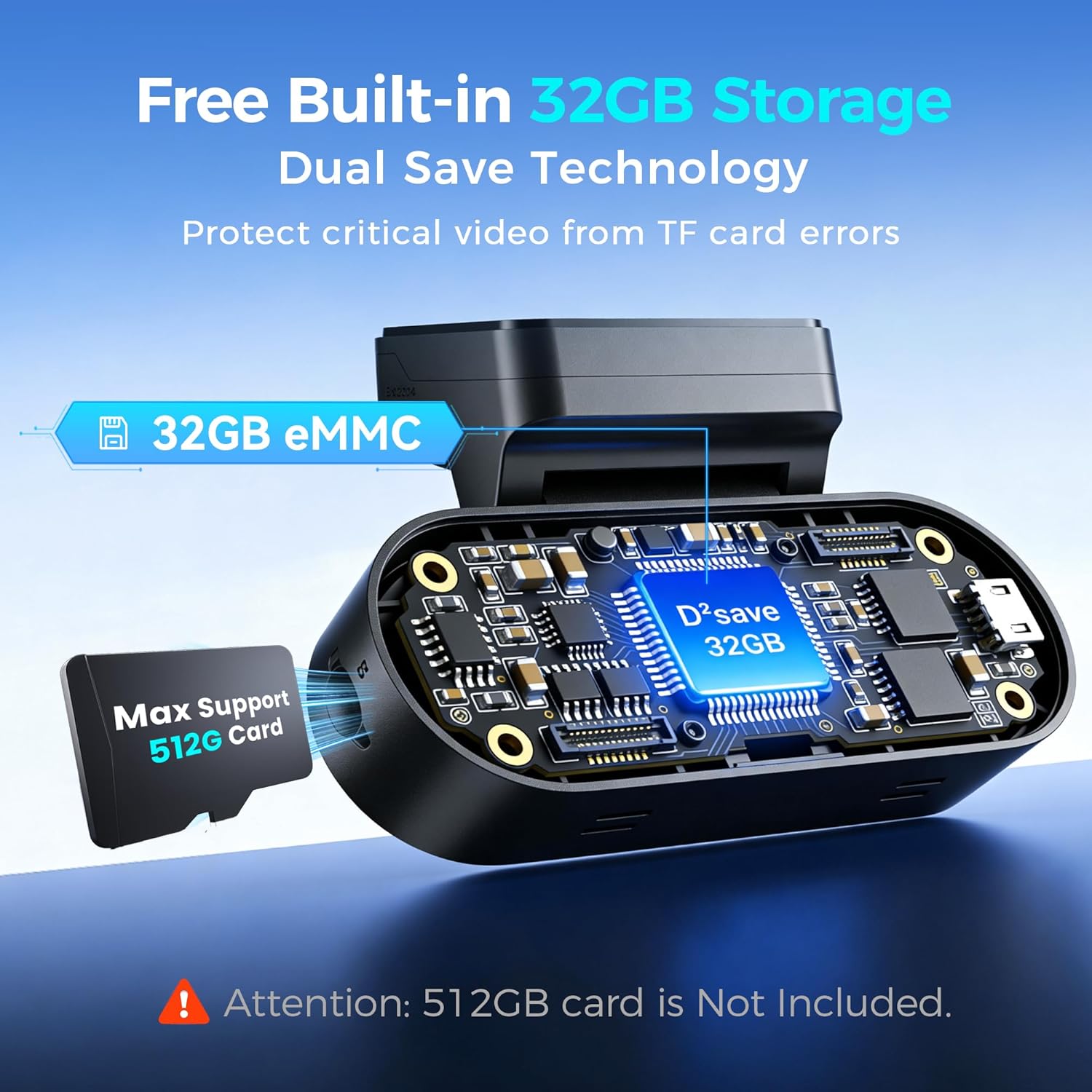 DDPAI 4K Dash Cam for Cars, Front and Rear 2160P+1080P Dashcam Built-in 32G eMMC ADAS 5G WiFi GPS with APP Control 24 Hours Parking Monitor, N5 Dual