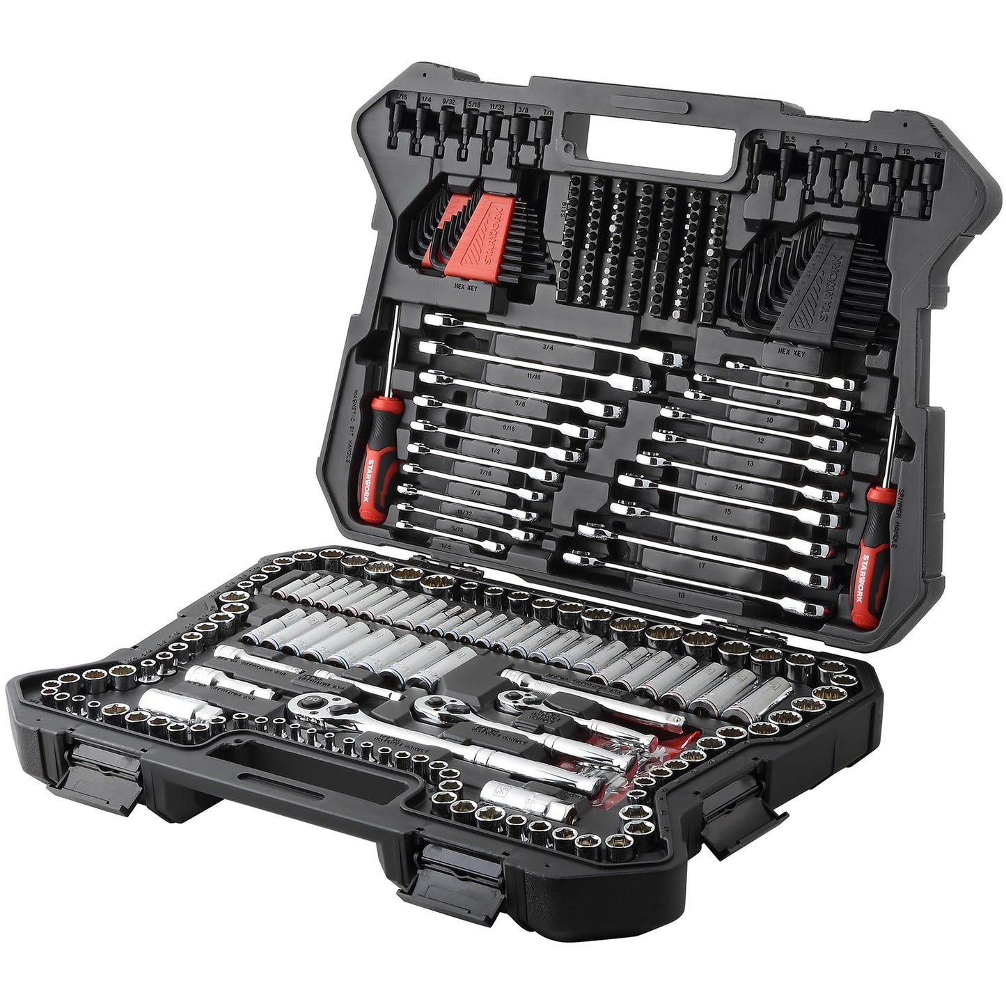 STARWORK True Mechanic™ 314-Piece Mechanics Tool Set and Socket Set, Professional Metric Set