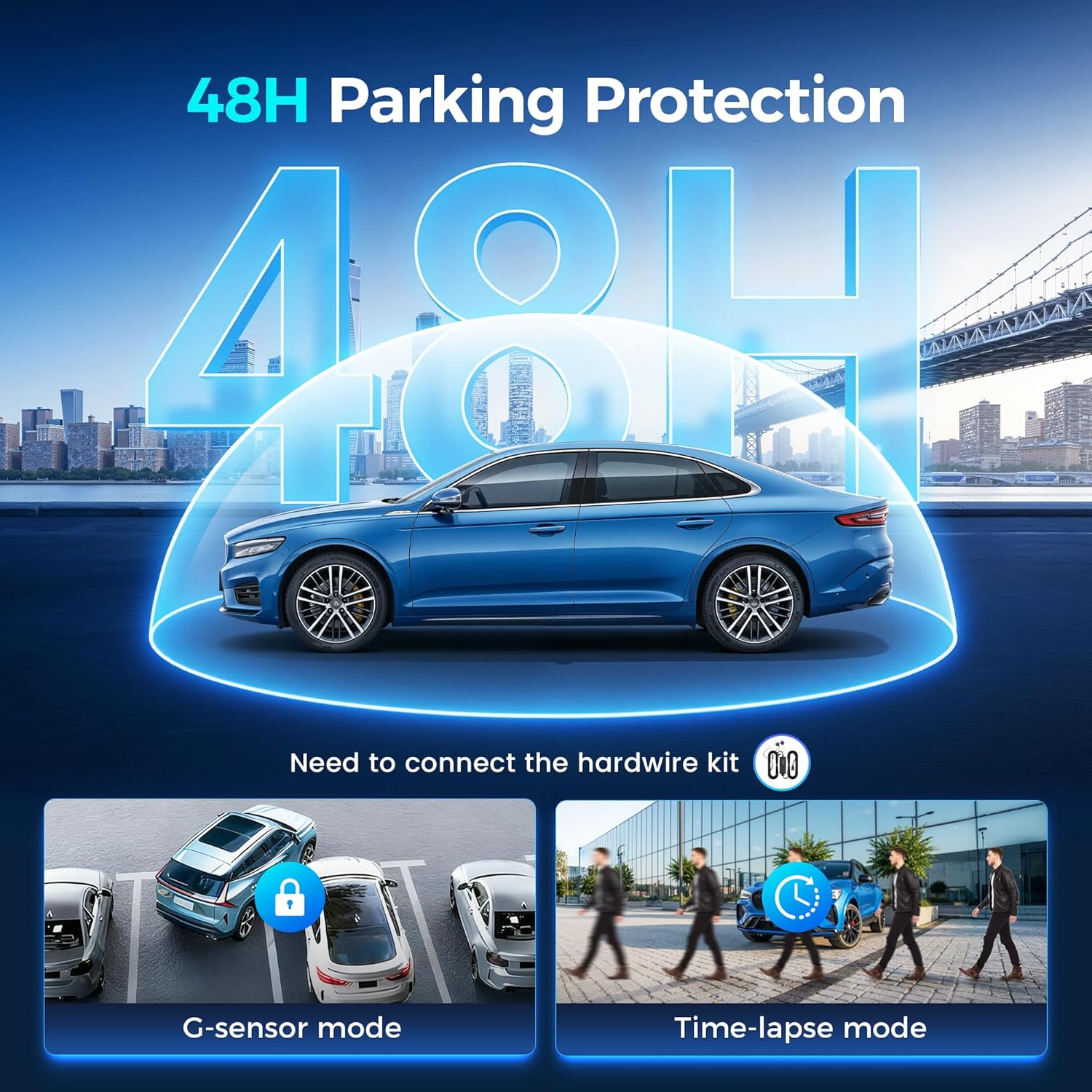 DDPAI 4K Dash Cam for Cars, Front and Rear 2160P+1080P Dashcam Built-in 32G eMMC ADAS 5G WiFi GPS with APP Control 24 Hours Parking Monitor, N5 Dual