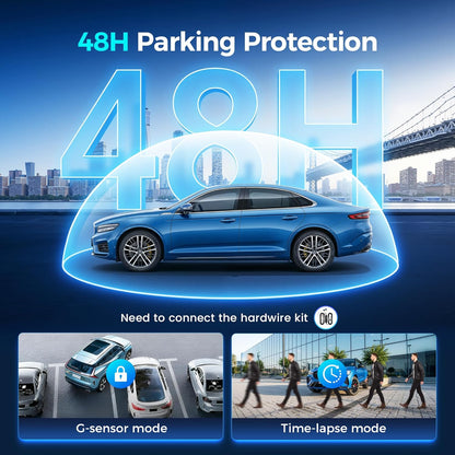 DDPAI 4K Dash Cam for Cars, Front and Rear 2160P+1080P Dashcam Built-in 32G eMMC ADAS 5G WiFi GPS with APP Control 24 Hours Parking Monitor, N5 Dual
