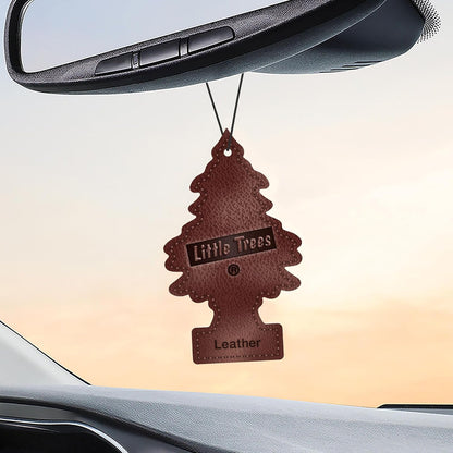 Little Trees Tree Card Air FReshener Leather, Brown, 10290, 1-Pack