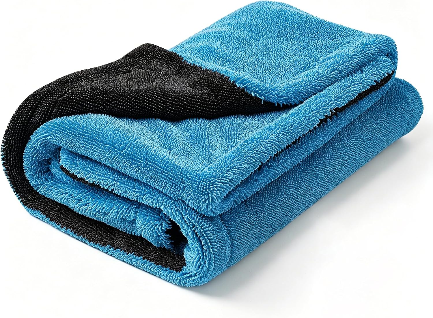 NAYEL Jumbo 1300GSM Car Drying Towel, 650g+ Professional Weight, Ultra Thick Super Absorbent Microfiber Cloth, 90x60cm (Blue & Grey)