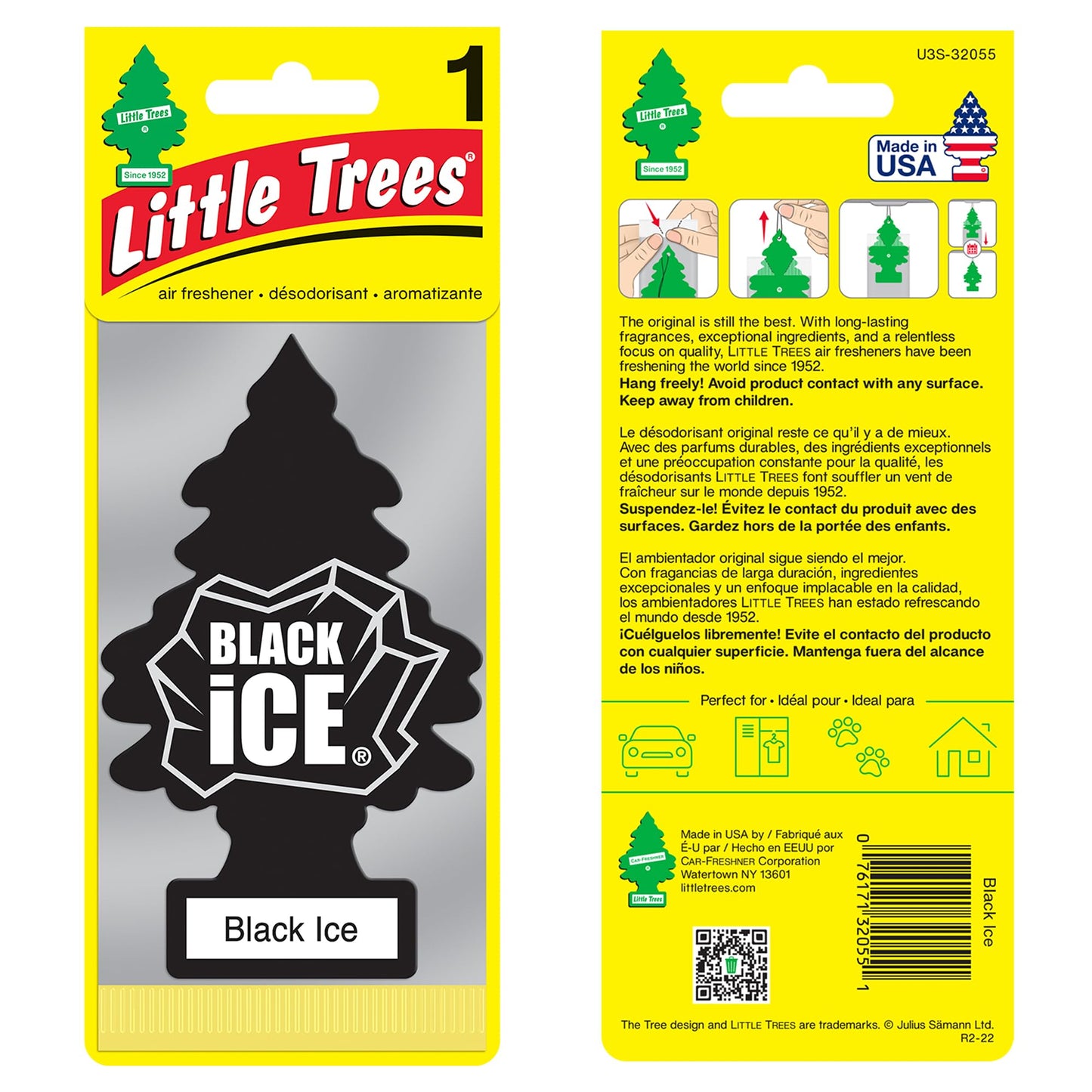 Little Trees Tree Card Air FReshener Leather, Brown, 10290, 1-Pack