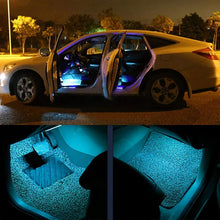 مصابيح LED داخلية للسيارة من KASTWAVE، مصابيح LED بـ7 ألوان داخلية للسيارة مع 6 لمبات LED ساطعة، مصباح ليلي محمول للديكور الداخلي للسيارة، اضاءة قابلة لإعادة الشحن بمنفذ USB، 2 قطعة