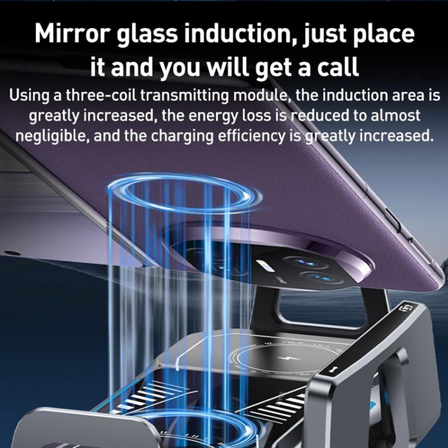 Wireless Car Charger Phone Holder, 360° Rotation, Fast Charging Car Mount with Auto Clamp, Air Vent Mobile Holder, Universal Car Phone Mount for iPhone & Android Devices (Wireless1)