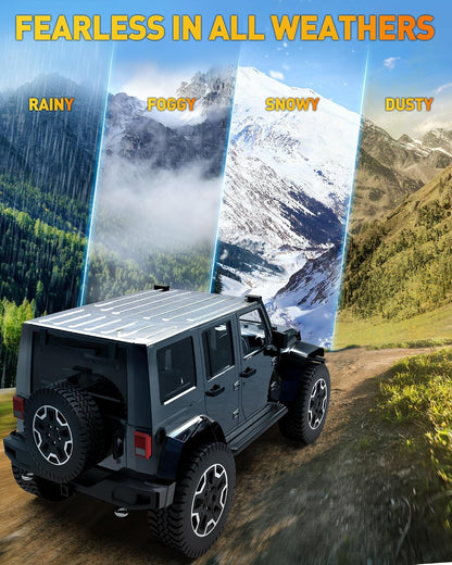 شريط اضاءة ليد للقيادة في الطرق الوعرة مقاس 18 سم من ناويفو، قطعتين، 240 واط، مصابيح LED للقيادة في الضباب مع شعاع ضوء موضعي، مقاوم للماء لمركبات الدفع الرباعي وجميع التضاريس والجيب والشاحنات والقوارب