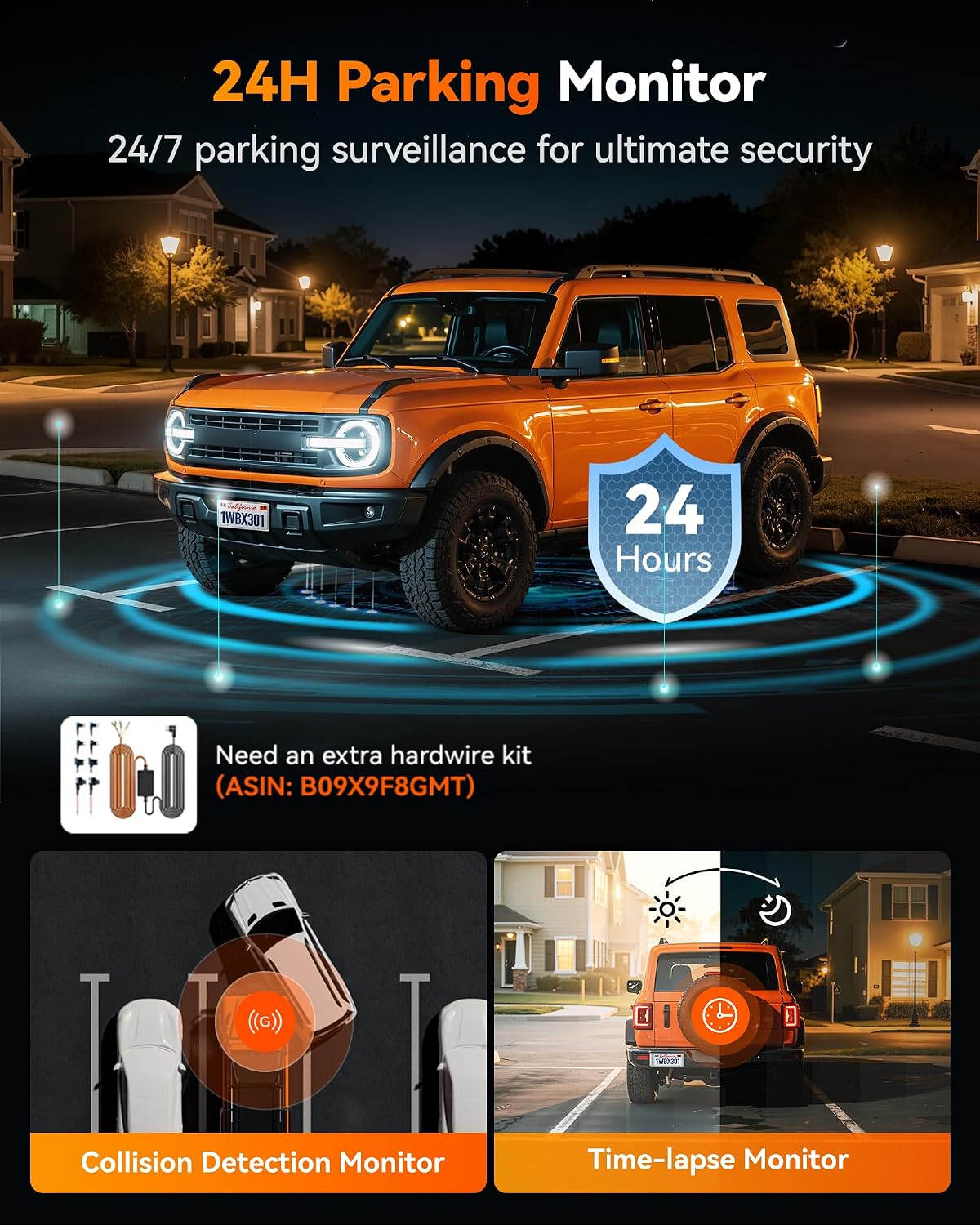 WOLFBOX X3 2.5K 60FPS Dash Camera, STARVIS 2 IMX675 with ADAS, 2.5K+1080P Dual Dashcam Front and Rear Camera, Built-in 5.8GHz WiFi & GPS, Included 64GB Card, Touch Screen, G-Sensor, Loop Recording