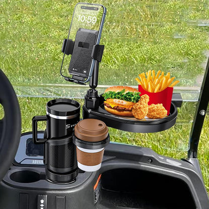 X spring Cup Holder Extender, Black Car Cup Holder Expansion Adapter, Multi-Functional Vehicle Drink Organizer for Road Trips, Commuting, and Daily Driving Convenience