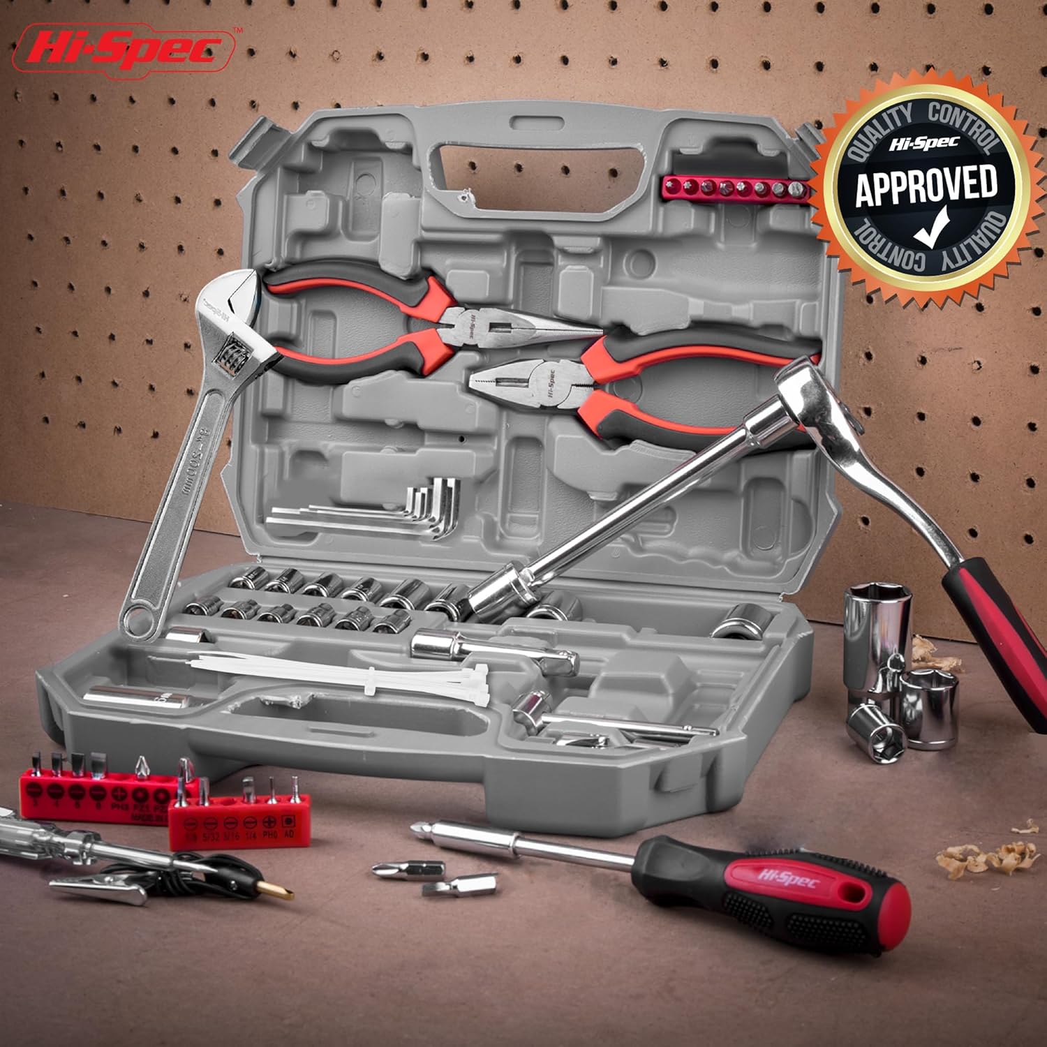 Hi-Spec 67-Piece Auto Mechanics Tool Set for Car Repair, Vehicle Maintenance and DIY Use