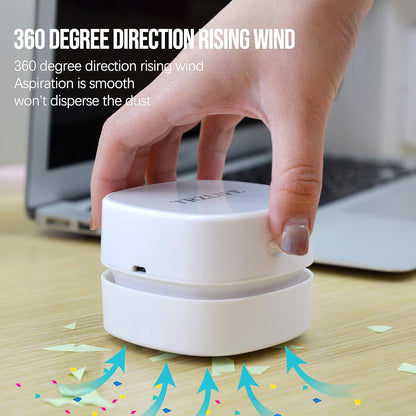 TRZLIFE Desk Vacuum Cleaner, Mini Table Vacuum Improved Details AA Batteries Cordless Vac Sucks up Tiny Items Crumbs for Desktop Drawer Countertop Perfect Valentine's Day gift