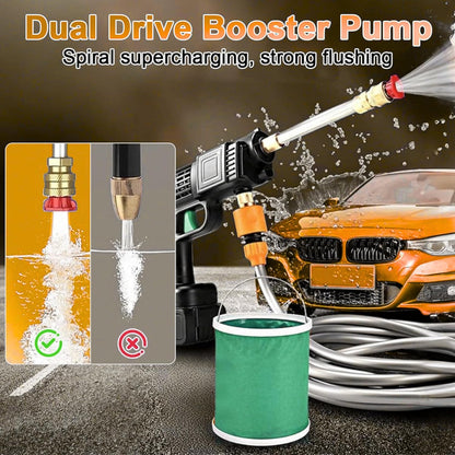 ECVV® غسالة ضغط، مسدس ماء كهربائي عالي الضغط 3MPa مع بطارية 48VF 1200mAh، زجاجة رغوة، فوهة، وخرطوم | مسدس رش ضغط محمول يدويًا للسيارة، الحديقة، الأرضية، والتنظيف الخارجي