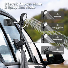 Portable Shower, 6000mAh Rechargeable Camping Shower Pump with 20L Foldable Bucket, Outdoor Shower for Hiking Beach, Travel, Pet Bath, Car Washing, Surf & Boat Cleaning