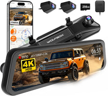 WOLFBOX G900 Tripro Bumper Version 3 Channel 4K Mirror Dash Cam, STARVIS 2 IMX678 Night Vision, 4K+2.5K+1080P Front and Rear Bumper Dash Cam, 5.8GHz WiFi, Voice Control, Includes 256GB Card & GPS