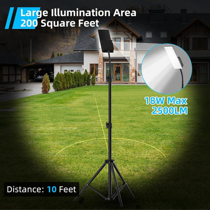 CLOUDFOUR LED Camping Light, Portable Outdoor Light with Telescopic Tripod & Carrying Bag, Dimmable 4 Light Modes, Rechargeable 160 LED Lamp for Camping, Picnic, Garden, Car Repair, Barbecue