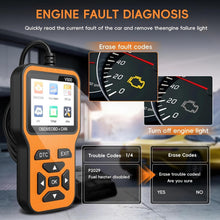ماسح تشخيصي OBD2 V500، قارئ رموز ضوء المحرك لسيارات البنزين، كاشف الاعطال واداة اعادة الضبط مع تدفق البيانات، مكتبة دي تي سي، جاهزية I/M، فحص الجهد