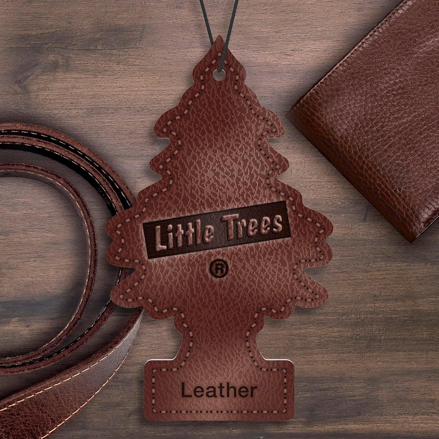 Little Trees Tree Card Air FReshener Leather, Brown, 10290, 1-Pack
