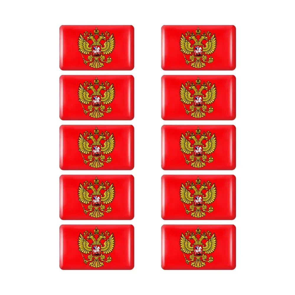 10pcs Epoxy UK United Kingdom Flag Sticker Car Interior Decoration Decal for Jaguar XE XF XJ Land Rover Range Rover Evoque Badge