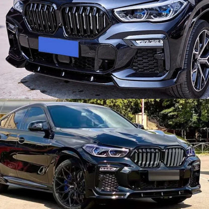 سبويلر أمامي لبي إم دبليو X6 G06 M Sport (2020-2023) – فرونت ليب، ديفيوزر أمامي وسبلتر