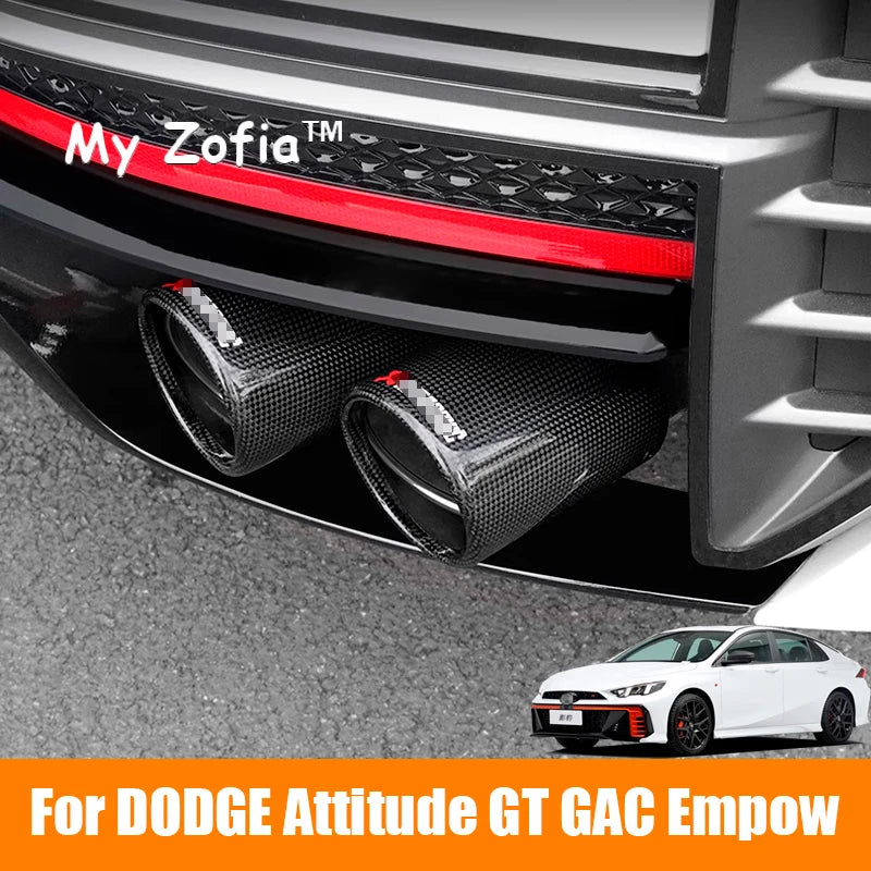 أغطية مخارج العادم بنقشة الكاربون لـ GAC إمباو / دودج أتيتيود GT (2024-2025)