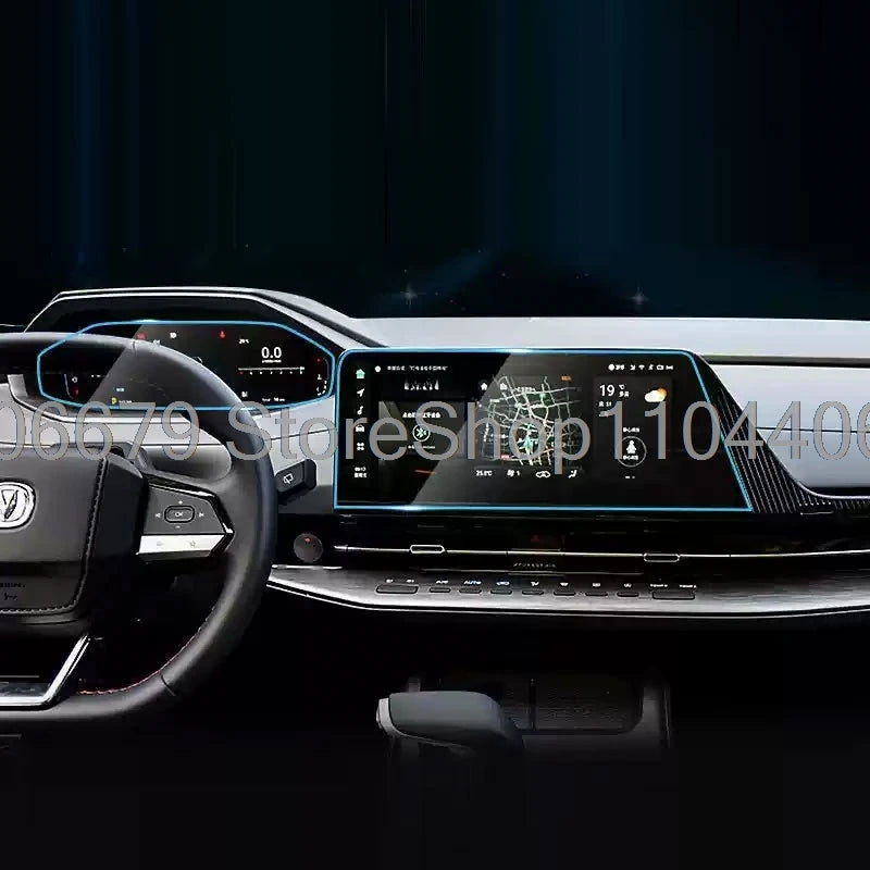 حماية عتبات الأبواب بنقشة الكاربون لـ Changan CS75 Plus