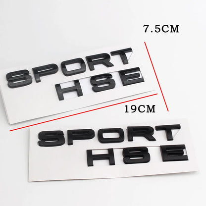 3D ABS Logo Sport HSE Emblem Letters Car Trunk Badge For Land Rover Range Rover L320 Discovery Sport HSE Sticker Accessories