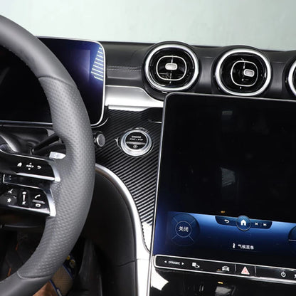 ديكور الكونسول الأوسط بنقشة خشب البلوط لمرسيدس C-Class (2022-2026)