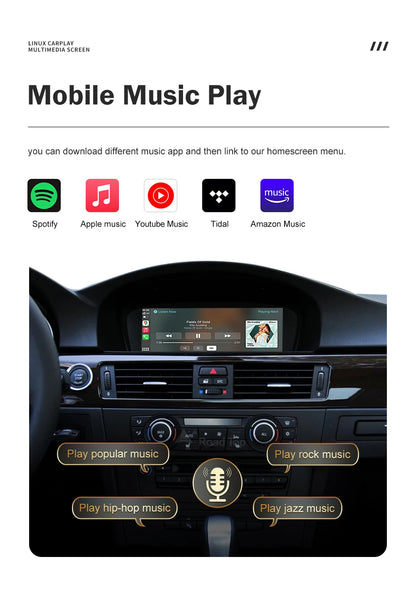 شاشة CarPlay لاسلكية 8.8 إنش لسيارات BMW