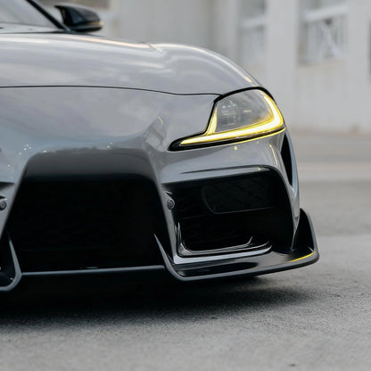 سبويلر أمامي AD Style لتويوتا سوبرا A90 / A91 MK5 (2020-2026) – فرونت ليب، سبلتر وديفيوزر أمامي 3 قطع ABS