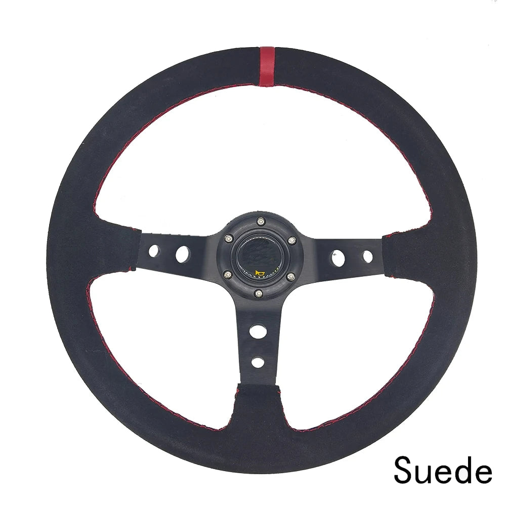 مقود رياضي عالمي 14 إنش (350 مم) شمواه أو PVC – Deep Dish للدرفت والسباقات