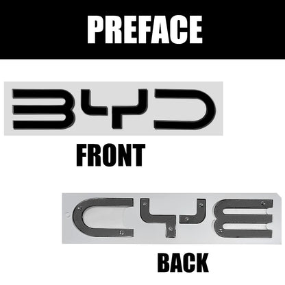 شعارات حروف أمامية وخلفية لـ BYD