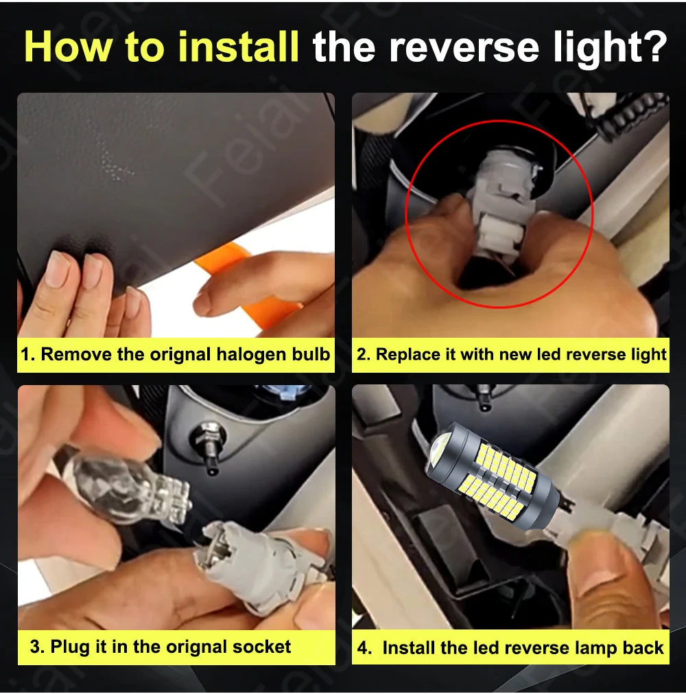 LED Reverse Light For Toyota Land Cruiser Prado 120 150 2002-2008 2009 2010 2011 2012 2013 2014 2015 2016-2021 Reversing Bulbs
