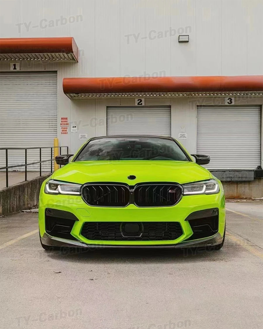 سبويلر أمامي من ألياف الكربون لبي إم دبليو M5 F90 LCI وG30/G38 (2021+) – فرونت ليب 3 قطع