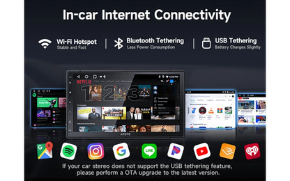 شاشة أندرويد 7 إنش للسيارة مع Apple CarPlay وAndroid Auto
